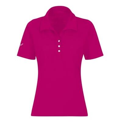537611_030_S Trigema Damska koszulka polo z bawełny z kryształkami, magenta, S 537611_030_S Trigema Damska koszulka polo z bawełny z kryształkami, magenta, S