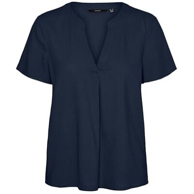 10303660-4483309 VERO MODA VMMYMILO Top bluzka damska, granatowy blezer, S 10303660-4483309 VERO MODA VMMYMILO Top bluzka damska, granatowy blezer, S
