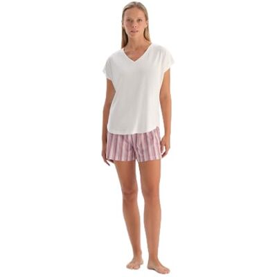 24SW15304BB Dagi Lekki Różowy Moda Dzianiny Regularne Waist Modalne Krótkie Nogi Szorty Piżamy Dół Kobiety, Jasny Różowy, S 24SW15304BB Dagi Lekki Różowy Moda Dzianiny Regularne Waist Modalne Krótkie Nogi Szorty Piżamy Dół Kobiety, Jasny Różowy, S