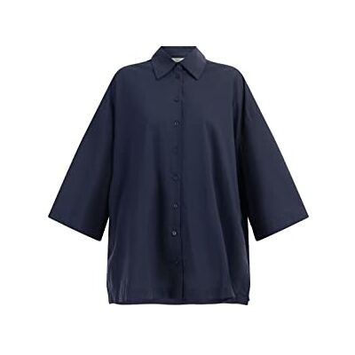 25326388 RISA Damska koszula oversize teylon , granatowa, XXL, morski, XXL 25326388 RISA Damska koszula oversize teylon , granatowa, XXL, morski, XXL