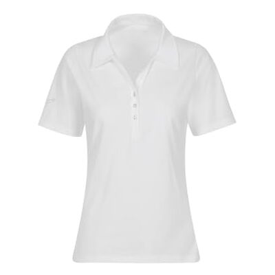 537611-001 Trigema Damska koszulka polo z bawełny z kryształkami, biały (biały 001), L 537611-001 Trigema Damska koszulka polo z bawełny z kryształkami, biały (biały 001), L