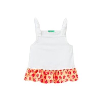 3096GH00H United Colors of Benetton Biustonosz tank top, Biały 101, 82 Dziewczynka, Biały 101 3096GH00H United Colors of Benetton Biustonosz tank top, Biały 101, 82 Dziewczynka, Biały 101