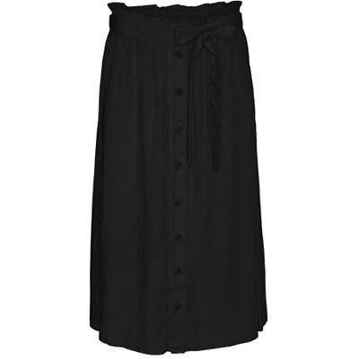 10306681 VERO MODA Vmbodil Hw Calf Skirt WVN spódnica damska, czarny, L 10306681 VERO MODA Vmbodil Hw Calf Skirt WVN spódnica damska, czarny, L