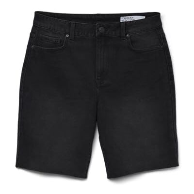 10329547-4756036 VERO MODA Vmcleo Hr Long DNM szorty damskie Mix Noos, czarny denim, S 10329547-4756036 VERO MODA Vmcleo Hr Long DNM szorty damskie Mix Noos, czarny denim, S