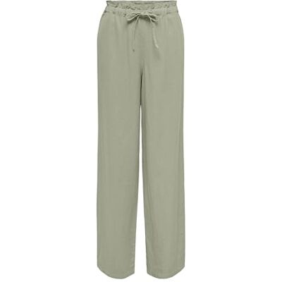 15278730-4458070 ONLCARO HW PB Wide Linen BL Pant CC PNT, khaki-zielony (Oil Green), S x 32L 15278730-4458070 ONLCARO HW PB Wide Linen BL Pant CC PNT, khaki-zielony (Oil Green), S x 32L