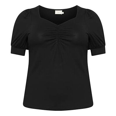 10581401 Koszulka damska Kaffe Curve Kcsissy Bluzka, Głęboka czerń, XL-du?e rozmiary 10581401 Koszulka damska Kaffe Curve Kcsissy Bluzka, Głęboka czerń, XL-du?e rozmiary