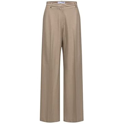 16089743 SELECTED FEMME SLFELIANA HW Wide Pant N NOOS damskie spodnie, Nomad, 40W / 30L 16089743 SELECTED FEMME SLFELIANA HW Wide Pant N NOOS damskie spodnie, Nomad, 40W / 30L