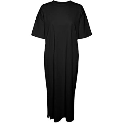 10293436 VERO MODA Damska sukienka midi, czarny, XXS 10293436 VERO MODA Damska sukienka midi, czarny, XXS