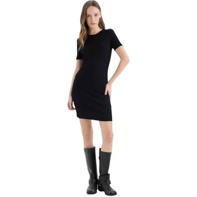 236236895 DeFacto Sukienka letnia – Bodycon damska sukienka stylowa i elegancka – letnia sukienka kobieca i wygodna, czarny, XL 236236895 DeFacto Sukienka letnia – Bodycon damska sukienka stylowa i elegancka – letnia sukienka kobieca i wygodna, czarny, XL