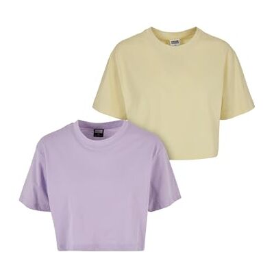 TB1555A Urban Classics Damska koszulka oversize, 2 sztuki, Lilac+softyellow, XXL TB1555A Urban Classics Damska koszulka oversize, 2 sztuki, Lilac+softyellow, XXL