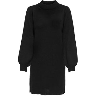 15238237 JdY Damska sukienka Jdyrue L/S z wysokim dekoltem KNT Noos, czarny, S 15238237 JdY Damska sukienka Jdyrue L/S z wysokim dekoltem KNT Noos, czarny, S