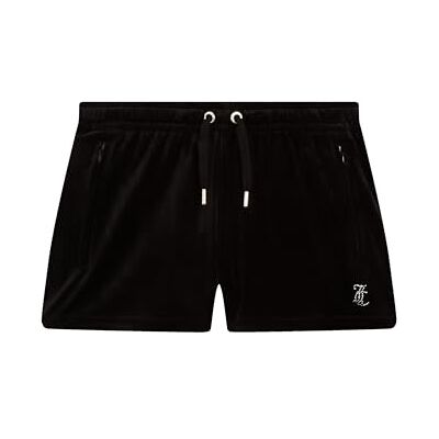 JCWH121001 Juicy Couture Tamia Track Szorty damskie z aksamitu z naszywkami w różnych kolorach, czarne, L damskie, czarne, L JCWH121001 Juicy Couture Tamia Track Szorty damskie z aksamitu z naszywkami w różnych kolorach, czarne, L damskie, czarne, L
