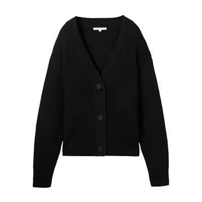 1043311 TOM TAILOR Denim Damski kardigan z dzianiny, 14482 – Deep Black, M 1043311 TOM TAILOR Denim Damski kardigan z dzianiny, 14482 – Deep Black, M