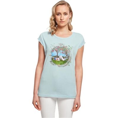 MP0004358 Merchcode Damska koszulka damska Ashnikko Apple Picture Extended Shoulder Tee, Regular Fit, 100% bawełna, XS, niebieski (Ocean Blue), XS MP0004358 Merchcode Damska koszulka damska Ashnikko Apple Picture Extended Shoulder Tee, Regular Fit, 100% bawełna, XS, niebieski (Ocean Blue), XS