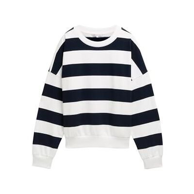 1045508 TOM TAILOR Denim Bluza damska, 34669 Navy White Block Stripe, M 1045508 TOM TAILOR Denim Bluza damska, 34669 Navy White Block Stripe, M