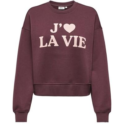 15357681-4917800 ONLY Onlbest L/S Print Crew Neck SWT, dekadencka czekolada, L 15357681-4917800 ONLY Onlbest L/S Print Crew Neck SWT, dekadencka czekolada, L