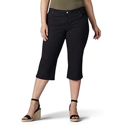 31921-01-16W Medium Lee Damskie spodnie jeansowe typu capri Plus Size 31921-01-16W Medium Lee Damskie spodnie jeansowe typu capri Plus Size