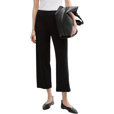 1045424 TOM TAILOR Damskie spodnie Cropped Straight Leg, 14482 – Deep Black, 42W / 28L 1045424 TOM TAILOR Damskie spodnie Cropped Straight Leg, 14482 – Deep Black, 42W / 28L