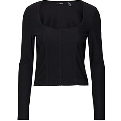 10285546 VERO MODA Damski gorset VMASTA LS JRS Top, czarny, L, czarny, L 10285546 VERO MODA Damski gorset VMASTA LS JRS Top, czarny, L, czarny, L