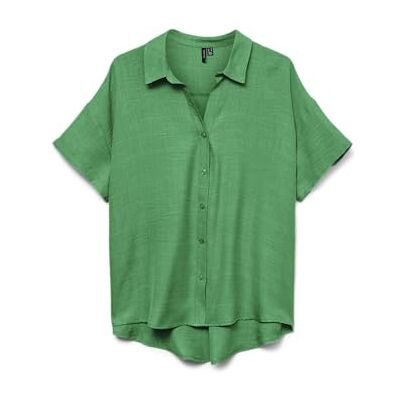 10325866-4764958 Vmmelaney Queeny Ss Shirt WVN Ga Noos, zielony (Kelly Green), S 10325866-4764958 Vmmelaney Queeny Ss Shirt WVN Ga Noos, zielony (Kelly Green), S