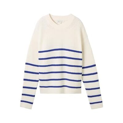 1043328 TOM TAILOR Denim Sweter damski, 35924 Placed Blue White Stripe, XL 1043328 TOM TAILOR Denim Sweter damski, 35924 Placed Blue White Stripe, XL