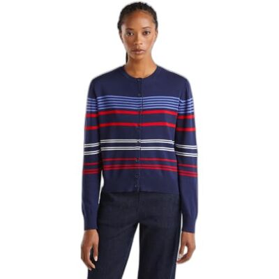 1094E501P United Colors of Benetton Damski sweter sweter, niebieski, S 1094E501P United Colors of Benetton Damski sweter sweter, niebieski, S
