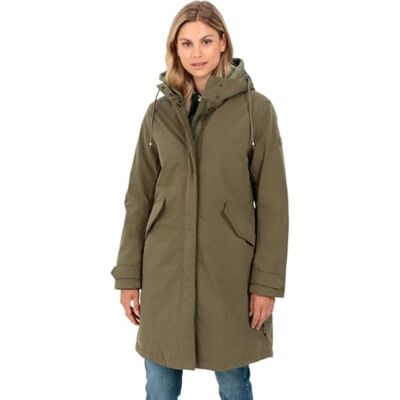 310830/2F44 camel active Damski płaszcz funkcyjny z mieszanki bawełny organicznej, zielony, 46 310830/2F44 camel active Damski płaszcz funkcyjny z mieszanki bawełny organicznej, zielony, 46