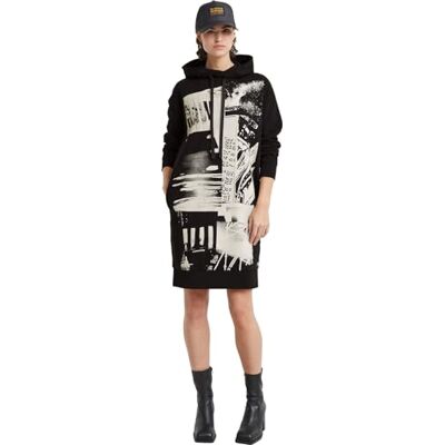 D25035 G-Star RAW Scena size bluza z kapturem z długim rękawem, Czarny (Dk Black -d589-6484), XXL D25035 G-Star RAW Scena size bluza z kapturem z długim rękawem, Czarny (Dk Black -d589-6484), XXL