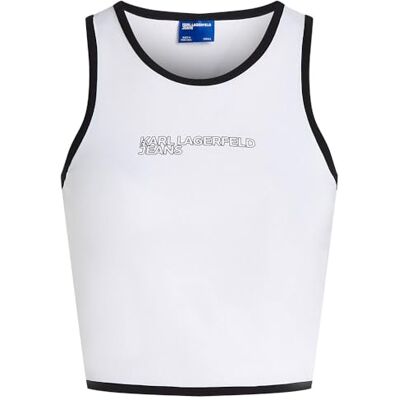 A2W17024100M Karl Lagerfeld Jeans, Damskie, Top Z Logo Outline, Regular Fit, Biały, M A2W17024100M Karl Lagerfeld Jeans, Damskie, Top Z Logo Outline, Regular Fit, Biały, M