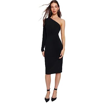 TWOAW24EL00123 Trendyol FeMan Bodycon sukienka dzianinowa o dopasowanym kroju, czarna, S, Czarny, S TWOAW24EL00123 Trendyol FeMan Bodycon sukienka dzianinowa o dopasowanym kroju, czarna, S, Czarny, S