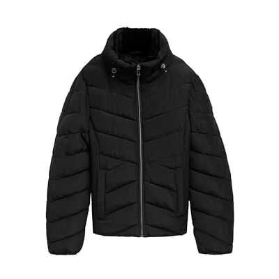 1042909 TOM TAILOR Damska kurtka zimowa bufor ze sztucznym futrem na kołnierzu, 14482 – Deep Black, 3XL 1042909 TOM TAILOR Damska kurtka zimowa bufor ze sztucznym futrem na kołnierzu, 14482 – Deep Black, 3XL
