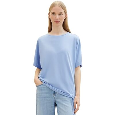 1040595 TOM TAILOR Damski Basic T-shirt z okrągłym dekoltem, 34587 Light Fjord Blue, S 1040595 TOM TAILOR Damski Basic T-shirt z okrągłym dekoltem, 34587 Light Fjord Blue, S