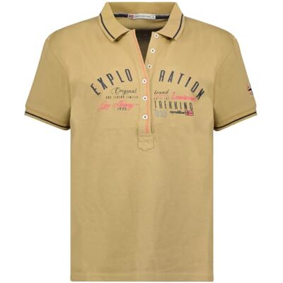 SW1782F/GNO Geographical Norway kerria Lady koszulka polo damska klasyczna bawełniane koszulki polo z krótkim rękawem z dekoltem z guzikami topy na co dzień regularna klasyczna wiosna lato (beżowy XXL), SW1782F/GNO Geographical Norway kerria Lady koszulka polo damska klasyczna bawełniane koszulki polo z krótkim rękawem z dekoltem z guzikami topy na co dzień regularna klasyczna wiosna lato (beżowy XXL),