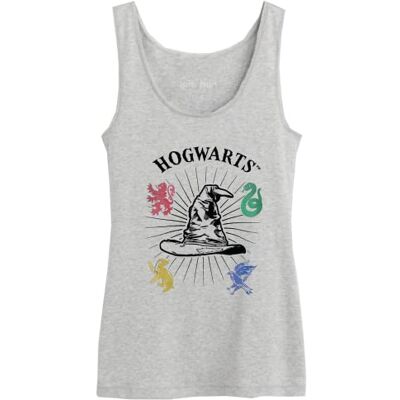 WOHAPOMTK020 HARRY POTTER Damska koszulka bez rękawów, Szary Melange, XS WOHAPOMTK020 HARRY POTTER Damska koszulka bez rękawów, Szary Melange, XS