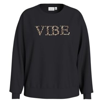 14107559-4772117 Visiffi Love L/S Sweat/Lc, Black Beauty, S 14107559-4772117 Visiffi Love L/S Sweat/Lc, Black Beauty, S