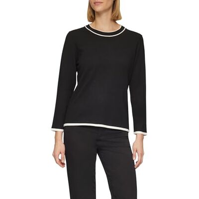 2159951 s.Oliver BLACK LABEL 9999 Damski sweter z kontrastowym prążkowanym brzegiem, 9999, 46 2159951 s.Oliver BLACK LABEL 9999 Damski sweter z kontrastowym prążkowanym brzegiem, 9999, 46