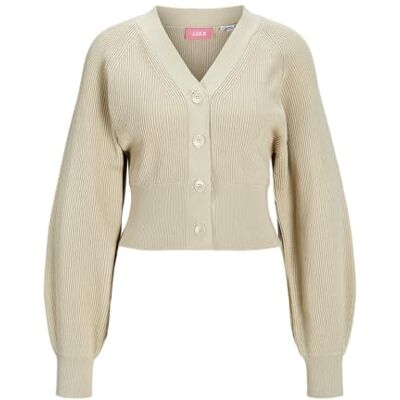 12255536 JACK & JONES Jxstina Twist Cardigan Knit damski kardigan, Fog, M 12255536 JACK & JONES Jxstina Twist Cardigan Knit damski kardigan, Fog, M