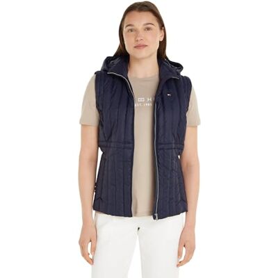 WW0WW40485 Tommy Hilfiger Kamizelki damskie, Niebieski (Desert Sky), S WW0WW40485 Tommy Hilfiger Kamizelki damskie, Niebieski (Desert Sky), S