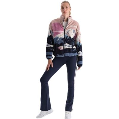 24WW15341BB Dagi Legginsy damskie w paski, grantowy, XS 24WW15341BB Dagi Legginsy damskie w paski, grantowy, XS