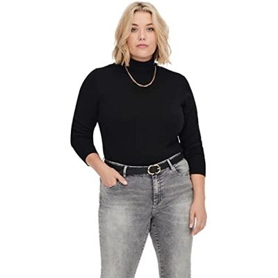 15277680 ONLY CARMAKOMA Women's CARVENICE LIFEL/S ROLL KNT sweter, czarny, XL-54, czarny, 52/54 Duże rozmiary 15277680 ONLY CARMAKOMA Women's CARVENICE LIFEL/S ROLL KNT sweter, czarny, XL-54, czarny, 52/54 Duże rozmiary