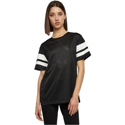 TB901_Blk/Wht_M Urban Classics Damska koszulka w paski z siateczki, Blk/Wht, M TB901_Blk/Wht_M Urban Classics Damska koszulka w paski z siateczki, Blk/Wht, M