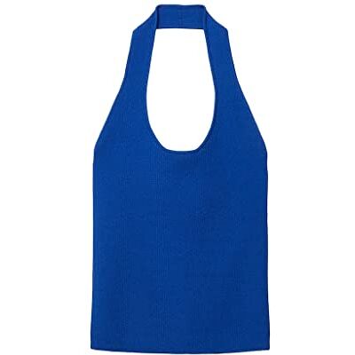 1036514 TOM TAILOR Denim Damski top z wiązaniem na szyi, 14531 Shiny Royal, L 1036514 TOM TAILOR Denim Damski top z wiązaniem na szyi, 14531 Shiny Royal, L