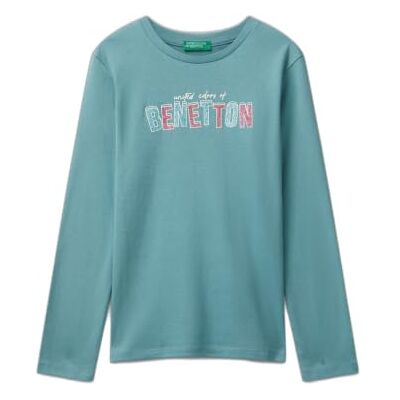 3I9WC10Q2 United Colors of Benetton Koszulka M/L, Zielony, 120 3I9WC10Q2 United Colors of Benetton Koszulka M/L, Zielony, 120