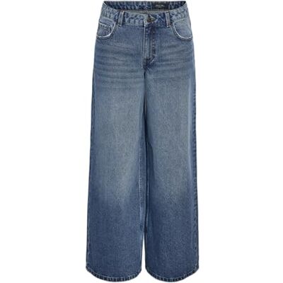 27034351-4762582 NOISY MAY Nmkettie Nw Wide Leg Jeans Vi557Mb Noos, niebieski (medium blue denim), 30W / 34L 27034351-4762582 NOISY MAY Nmkettie Nw Wide Leg Jeans Vi557Mb Noos, niebieski (medium blue denim), 30W / 34L