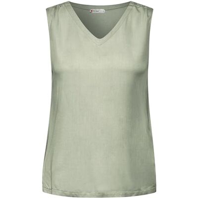 4063046204944 STREET ONE Top z mieszanki materiałów, Soft Moss Green, 40 4063046204944 STREET ONE Top z mieszanki materiałów, Soft Moss Green, 40