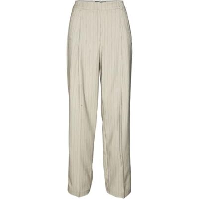 10319631 VERO MODA VMELI HW Herringbone Straight Pants, brązowy, 38W / 32L 10319631 VERO MODA VMELI HW Herringbone Straight Pants, brązowy, 38W / 32L