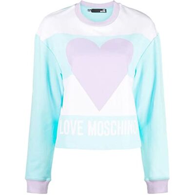 W 6 507 01 M 4417 Love Moschino Women's Flared Fit Long-Sleeved Bluza, White Blue Red, 40, White Blue Red W 6 507 01 M 4417 Love Moschino Women's Flared Fit Long-Sleeved Bluza, White Blue Red, 40, White Blue Red