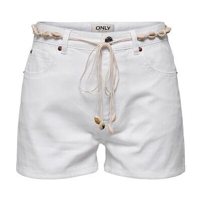 15349510-4810321 Onlzuma Hw Shell Belt DNM szorty Bj, biały (Denim), XS 15349510-4810321 Onlzuma Hw Shell Belt DNM szorty Bj, biały (Denim), XS
