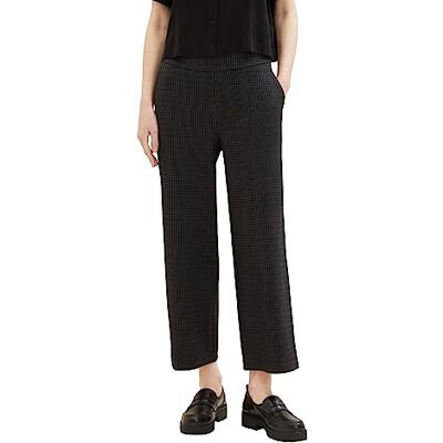 1038821 TOM TAILOR Damskie spodnie Culotte ze wzorem w kratkę, 33237-Grey Black Tiny Ck Check, 52W / 28L 1038821 TOM TAILOR Damskie spodnie Culotte ze wzorem w kratkę, 33237-Grey Black Tiny Ck Check, 52W / 28L