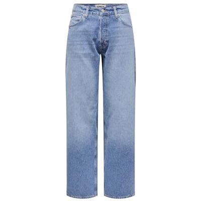 15364530-4916796 Onlmurphy Lw Loose Straight DNM Cro, niebieski (medium blue denim), XL / 32L 15364530-4916796 Onlmurphy Lw Loose Straight DNM Cro, niebieski (medium blue denim), XL / 32L